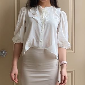 Wilfred Frida Ruffled 100% silk blouse